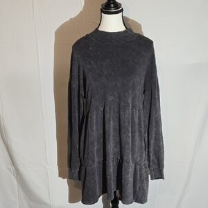 Wild Fable Charcoal Tunic Top